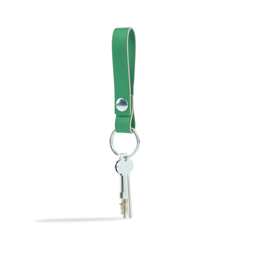Porte-clés en cuir recyclé - Vert Lotus