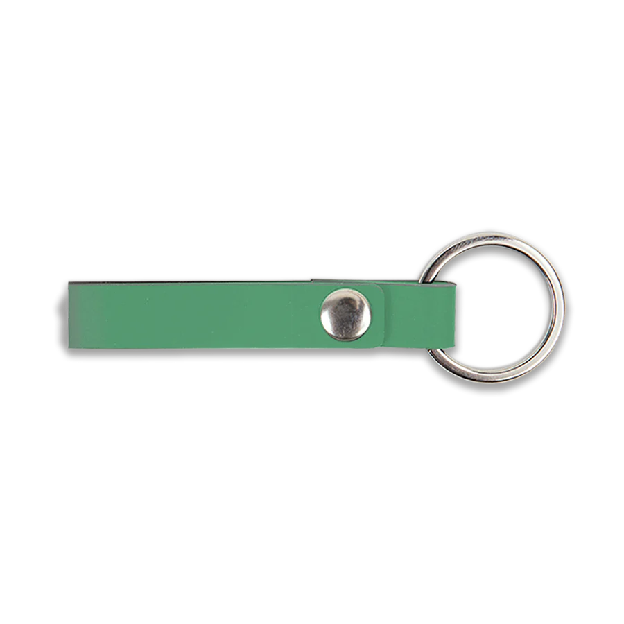 Porte-clés en cuir recyclé - Vert Lotus