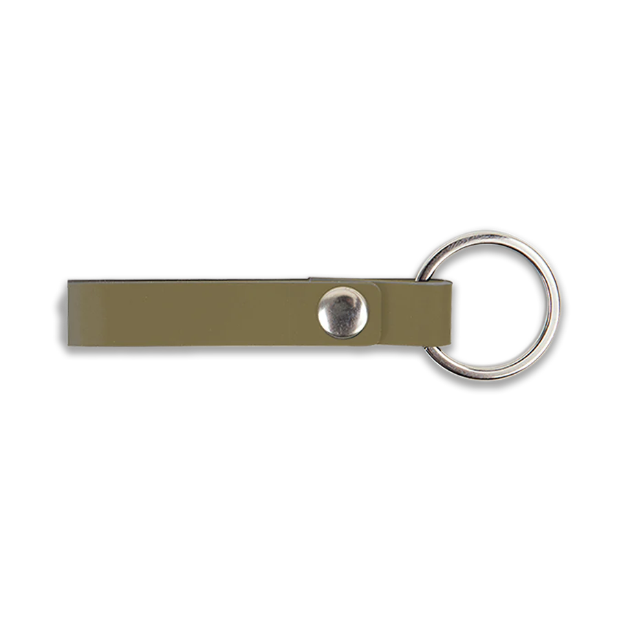 Porte-clés en cuir recyclé - Vert Olive