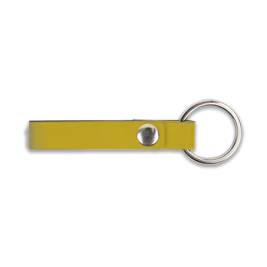 Porte-clés en cuir recyclé - Vert Pistache