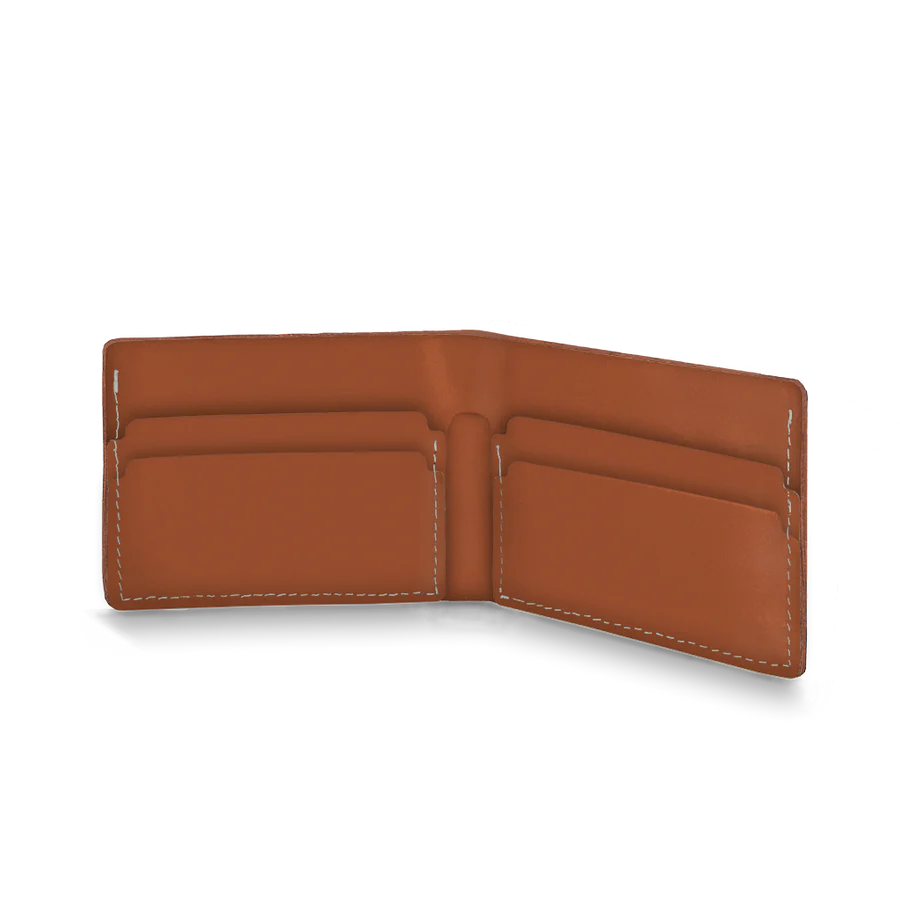 Porte-feuille en cuir recyclé - Brique