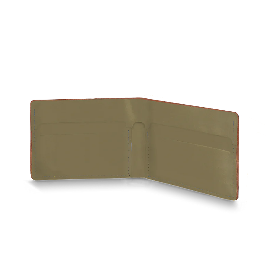Porte-feuille en cuir recyclé - Vert Olive
