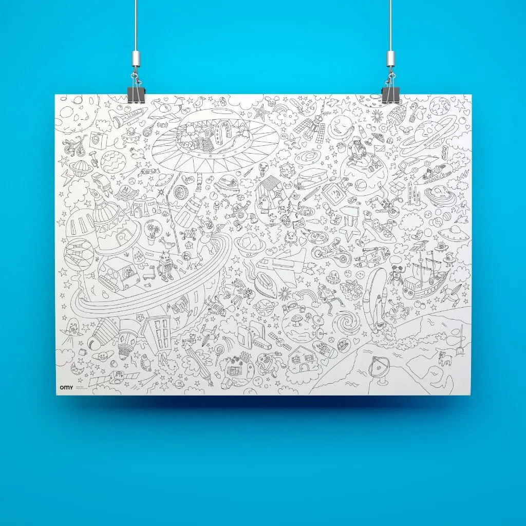 POSTER GEANT A COLORIER - COSMOS