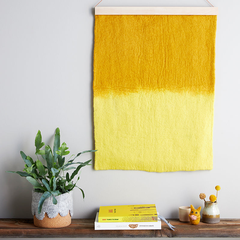 POSTER, Dégradé de jaune en laine
