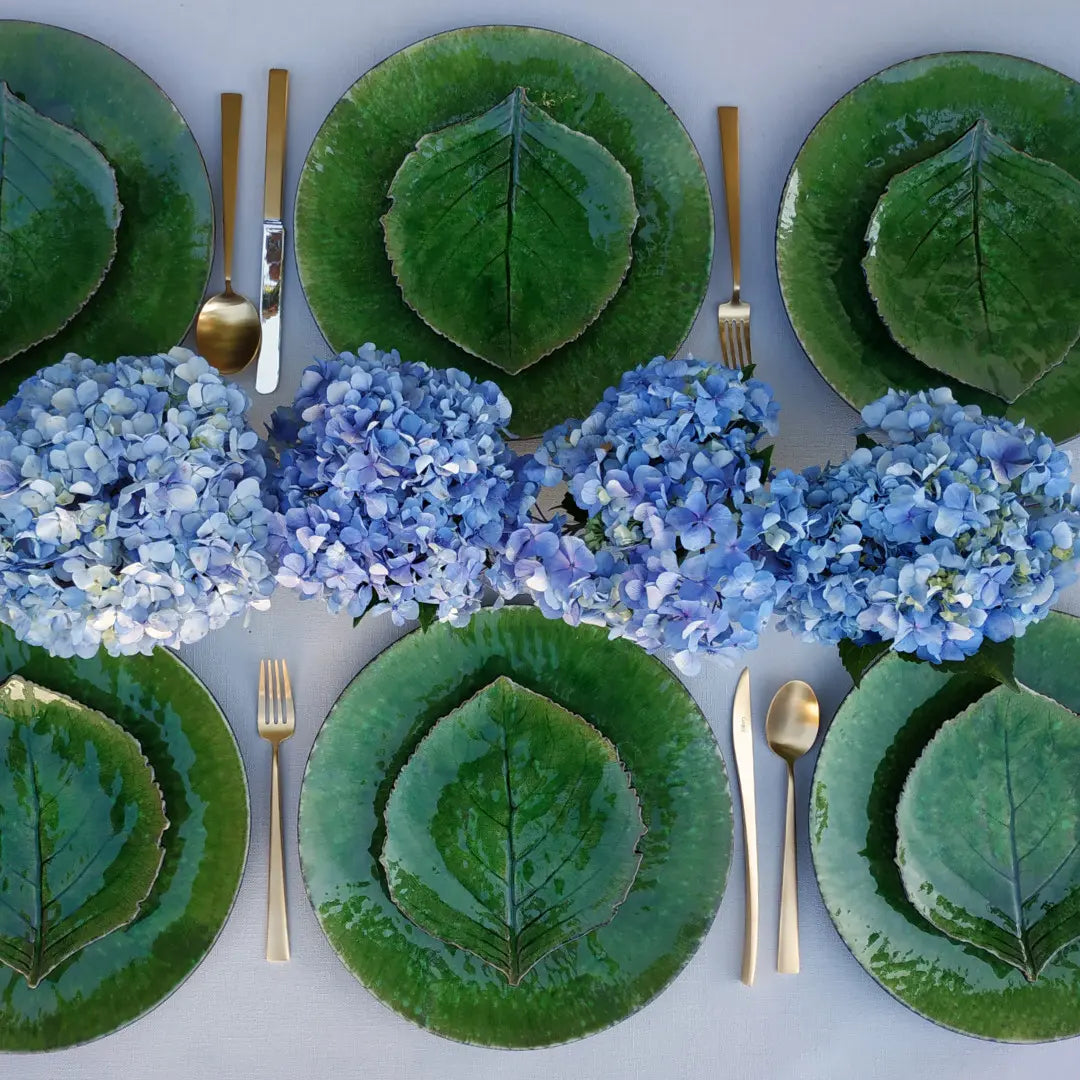 Plat feuille dentelle Hydrangea Riviera 22cm