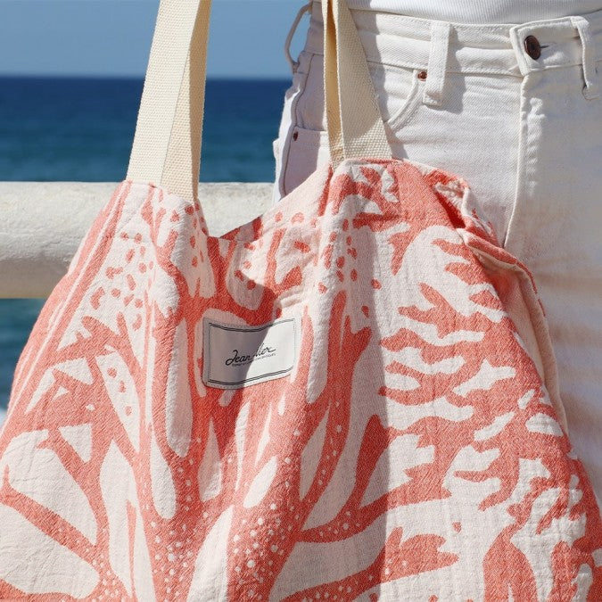 Sac Plage Shopping Anemone - Corail