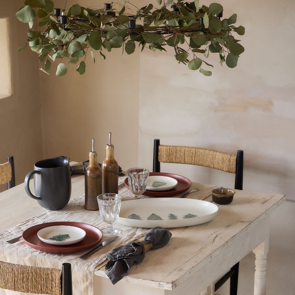 Plat ovale de présentation Noel 41 cm