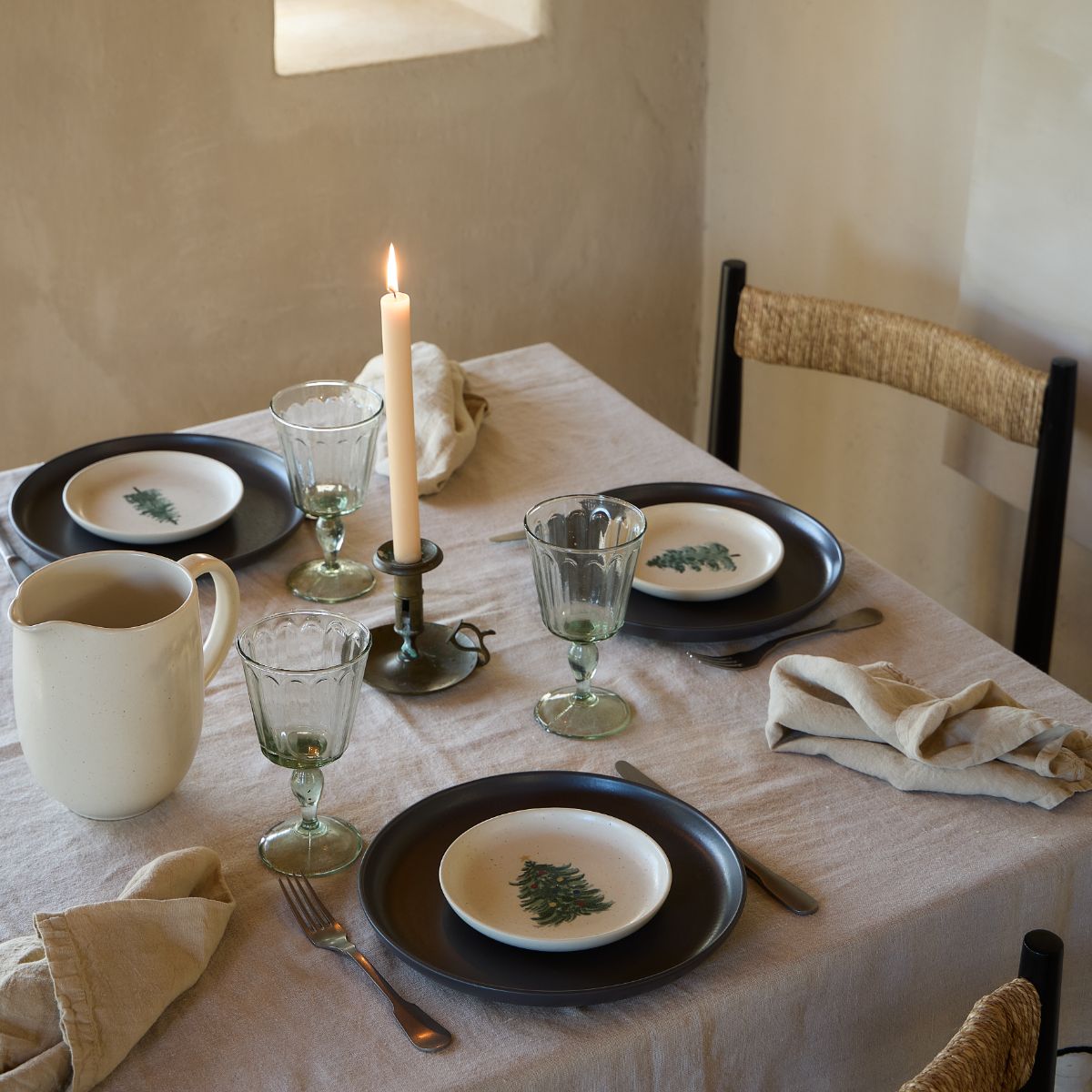 4 petites assiettes Noël 16 cm