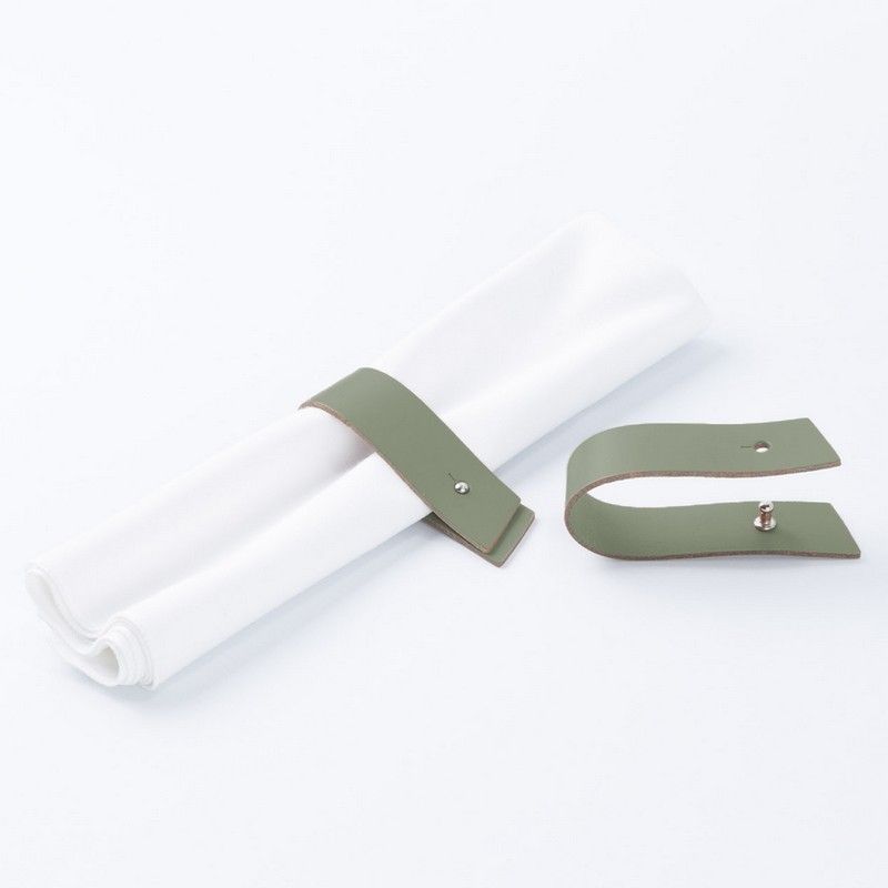 Rond de serviette x 4 Vert Eucalyptus