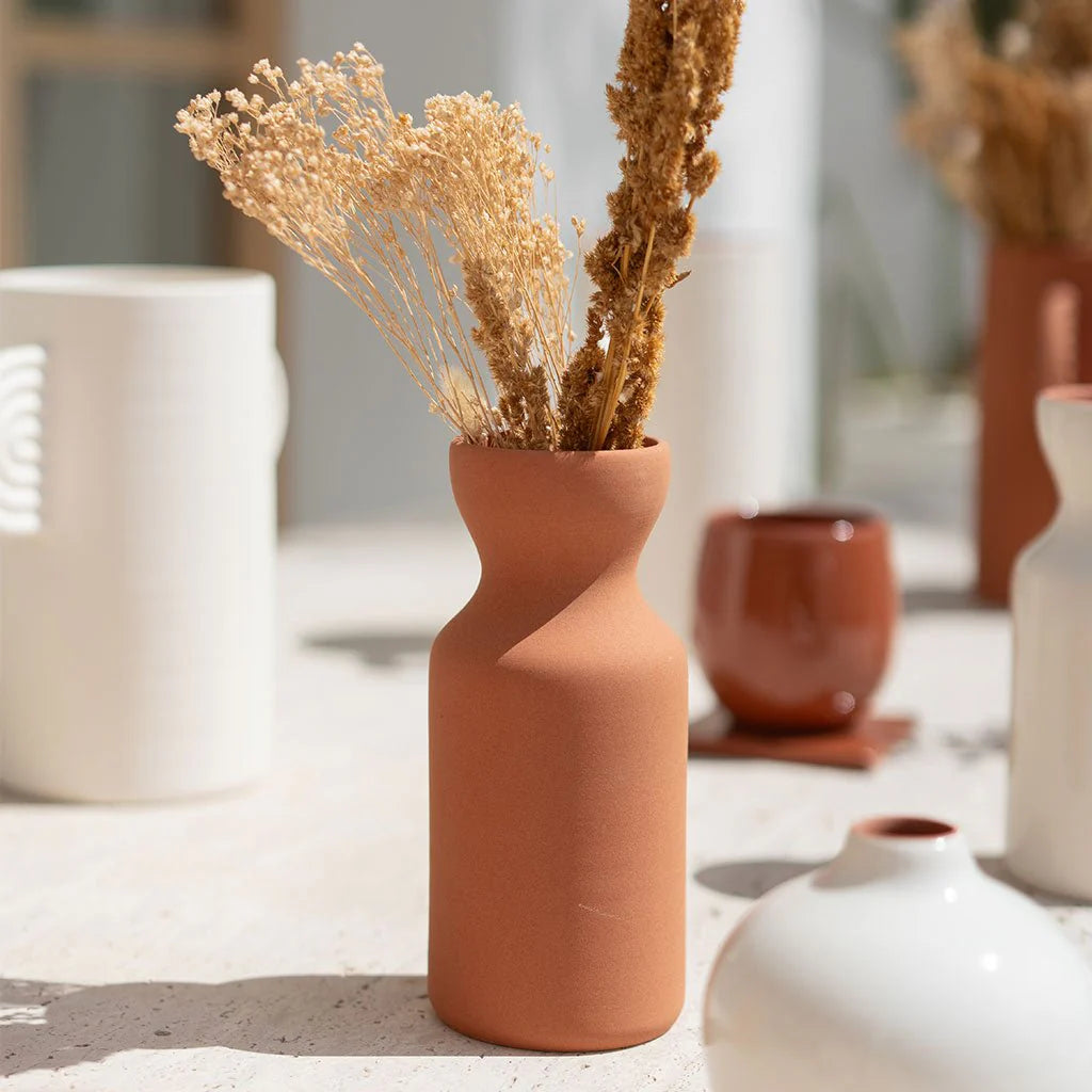 Vase Totem Mediterranea uni terracotta