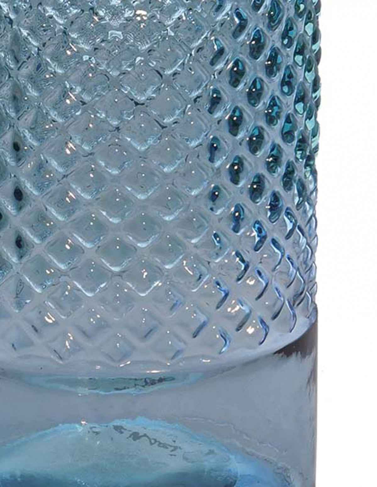 Vase bouteille en verre recyclé Bleu Jean - 22 ou 28 cm