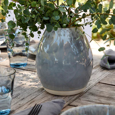 Vase ovale Madeira Gris - 20 cm