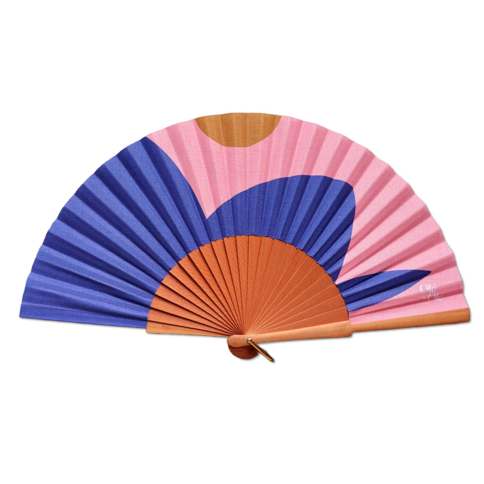 Eventail - Plumas Fleur Bleue