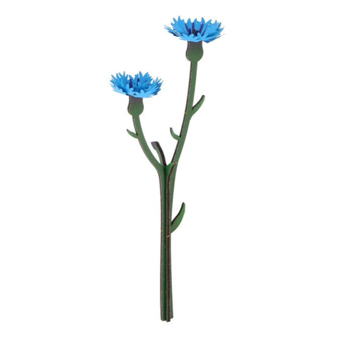 Bleuet - Construction florale en bois et papier