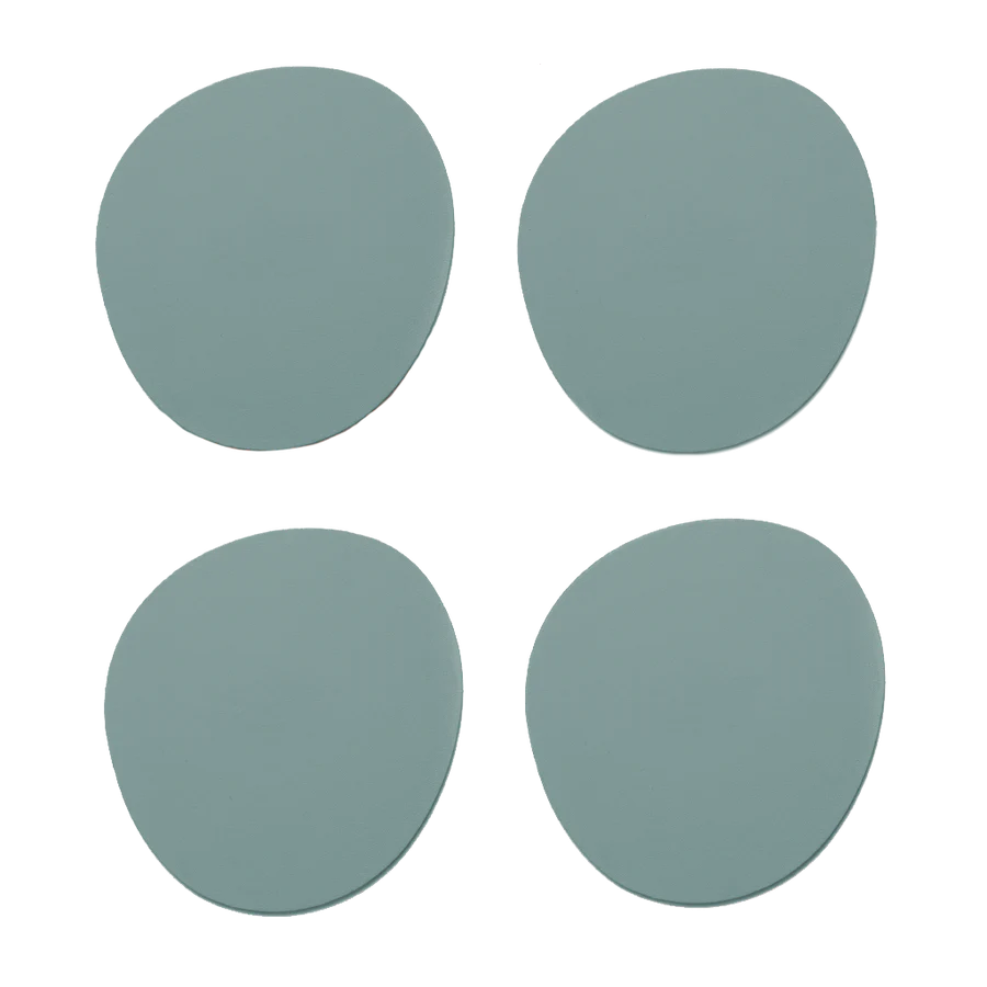 Dessous de verre x 4 Vert Eucalyptus