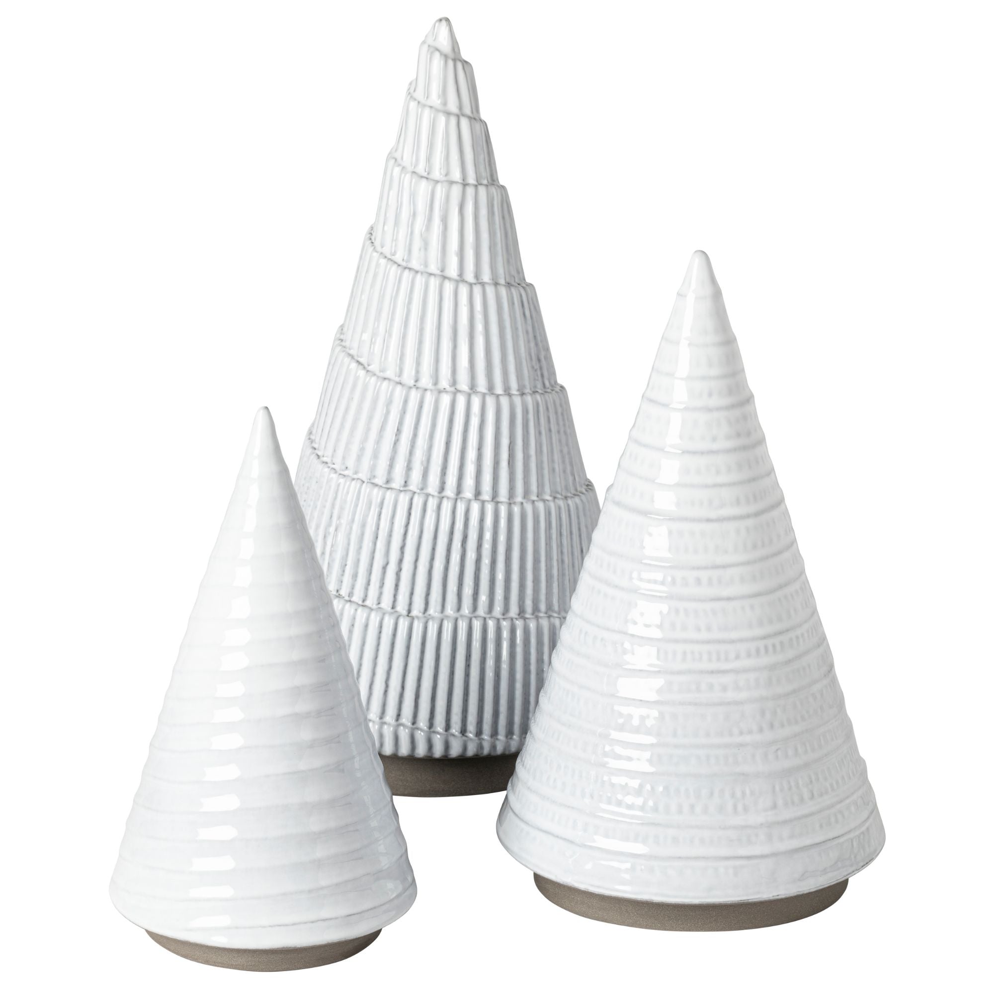 Sapin décoratif blanc Festa en écogrès - 21 cm