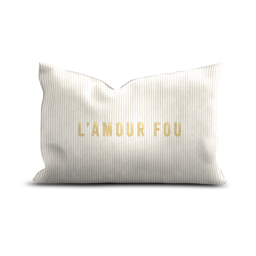 Coussin en velours blanc