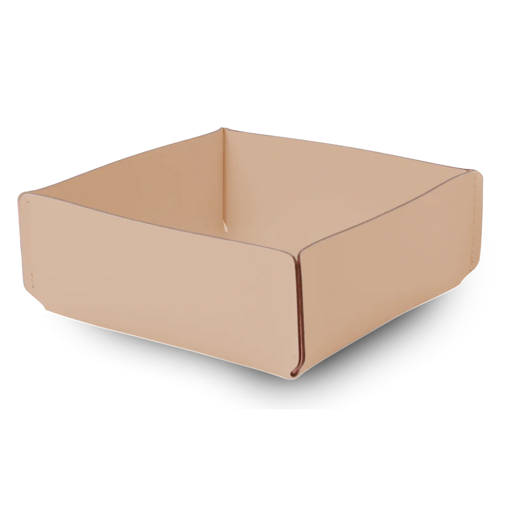 Panier de Rangement recyclé 21 x 21 cm - Amande