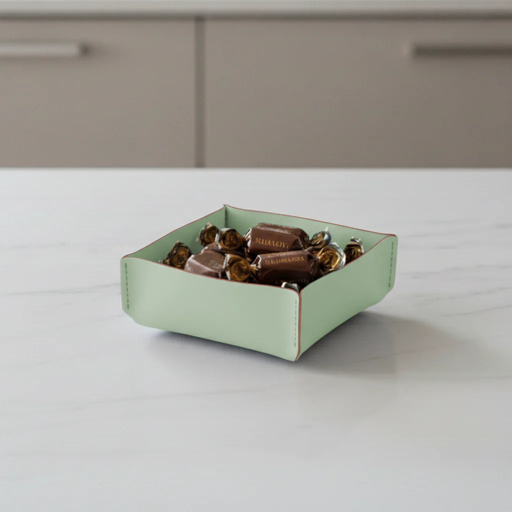Panier de Rangement recyclé 18 x 18 cm - Vert Nil