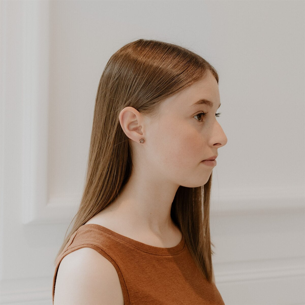 Boucle d'oreilles Etoiles - Doré pailleté