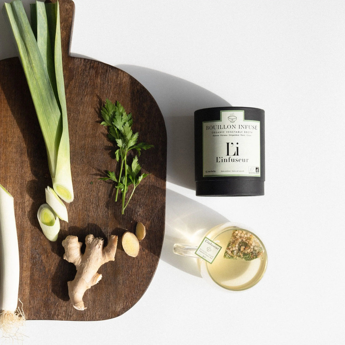 Bouillon infusé Poireau/Gingembre BIO
