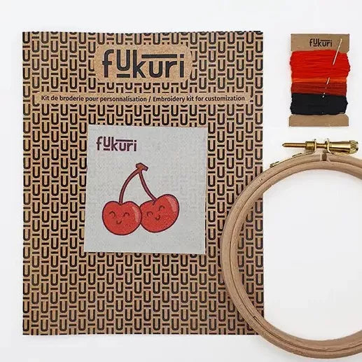 Kit Broderie - Cerises kawaii