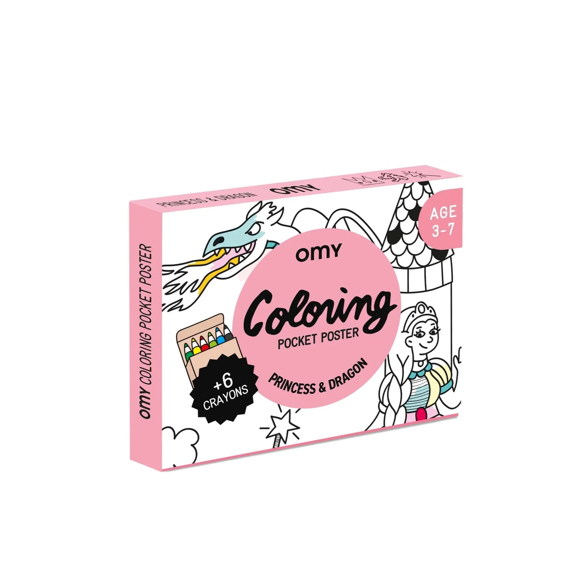 COLORIAGE POCKET - PRINCESSES & DRAGONS