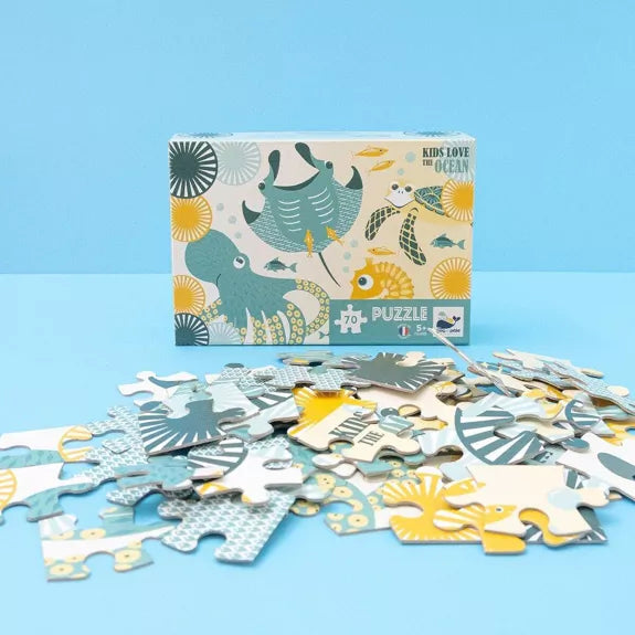 Puzzle Océans en papier recyclé - 70 pièces