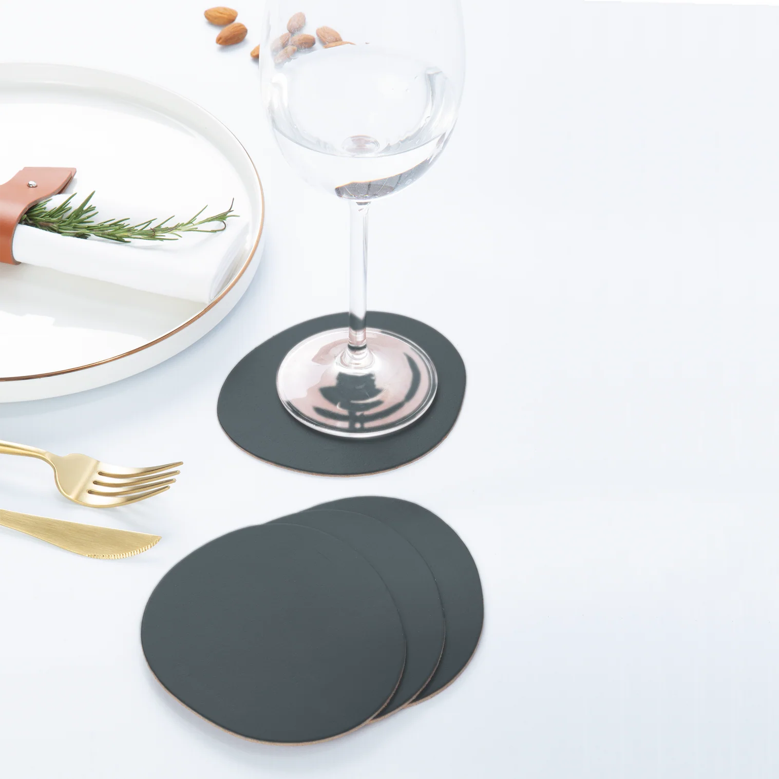 Dessous de verre x 4 Graphite
