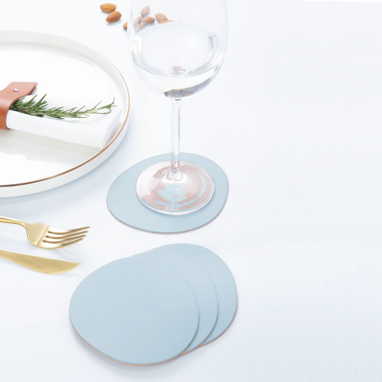 Dessous de verre x 4 Bleu Ciel