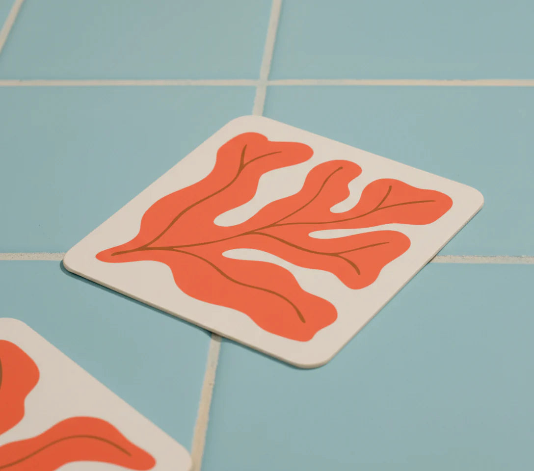 Dessous de verre x 1 - Algues - Corail