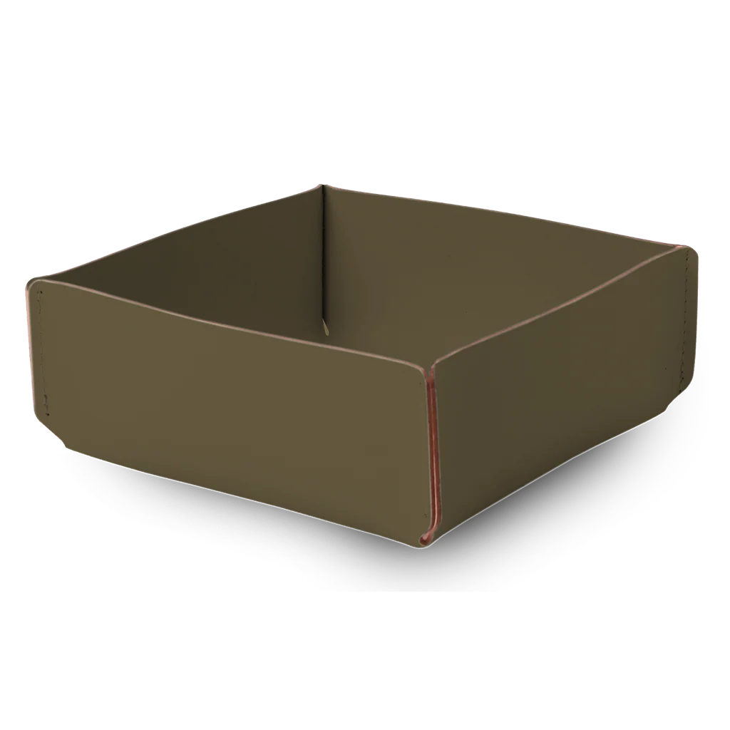 Panier de Rangement recyclé 21 x 21 cm - Olive