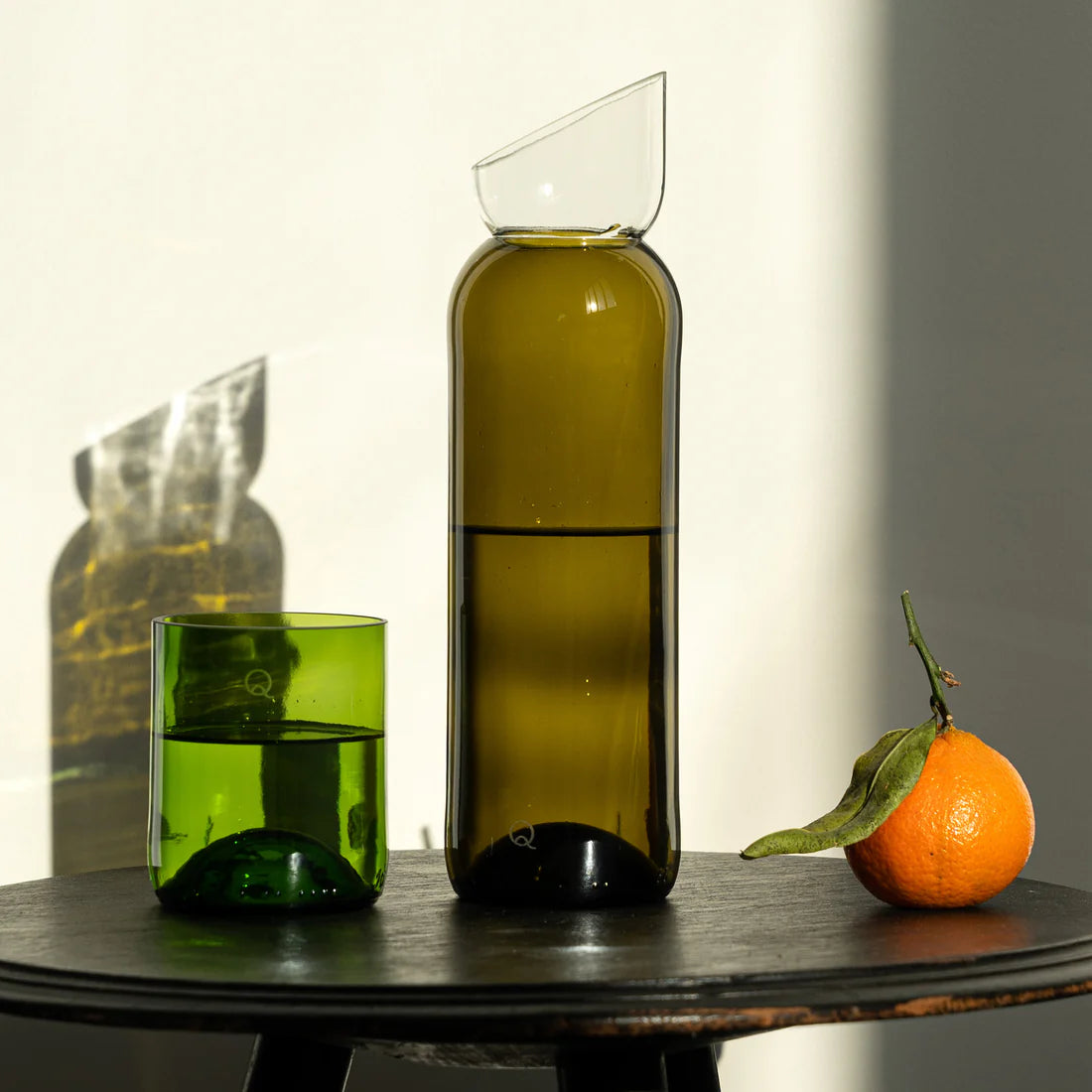 Carafe bicolore ambré/transparent
