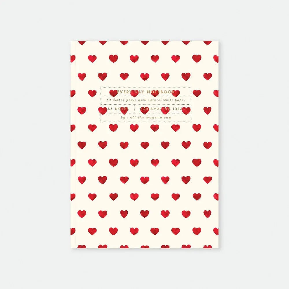 Carnet A5 - Cœurs