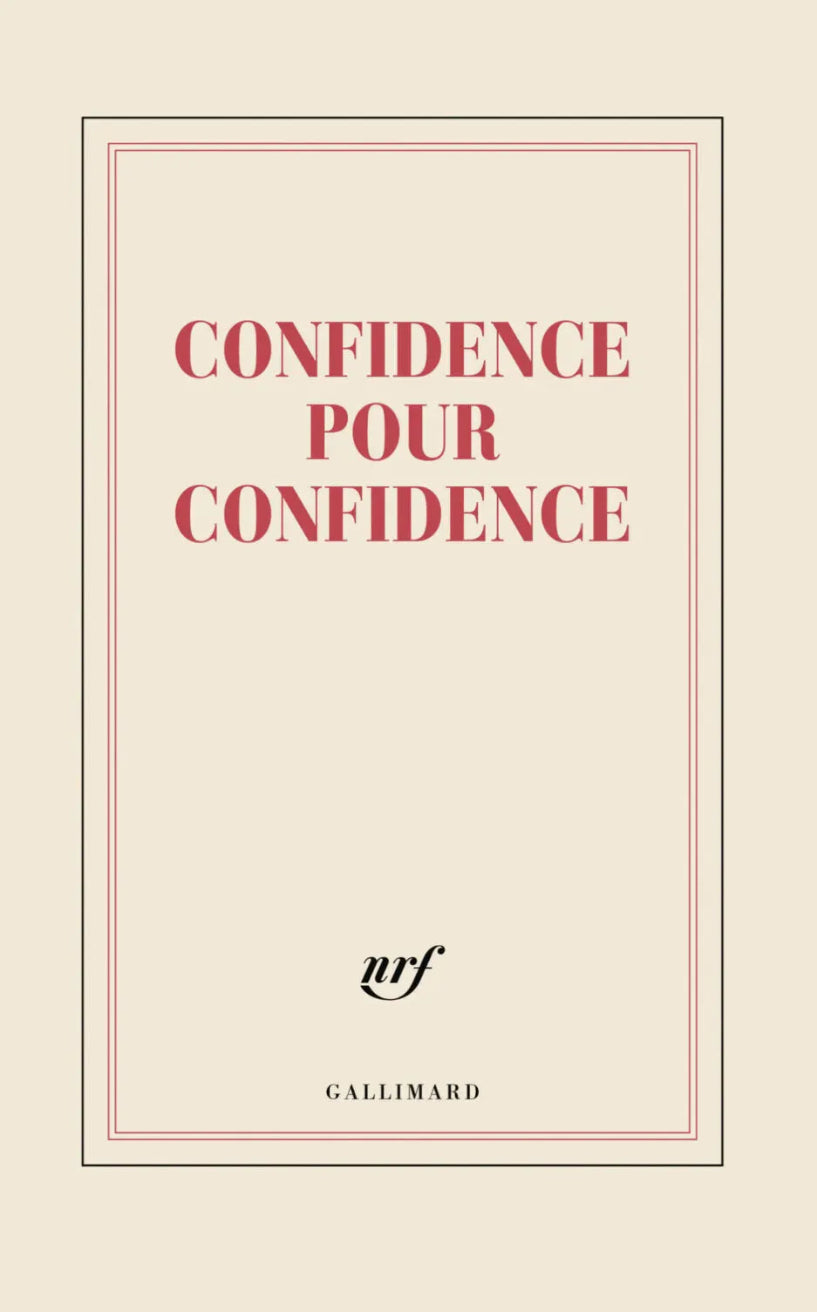 Grand carnet - CONFIDENCE POUR CONFIDENCE - 23 x 14cm
