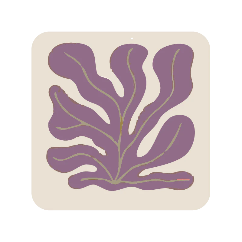 Dessous de verre x 1 - Algues - Violet