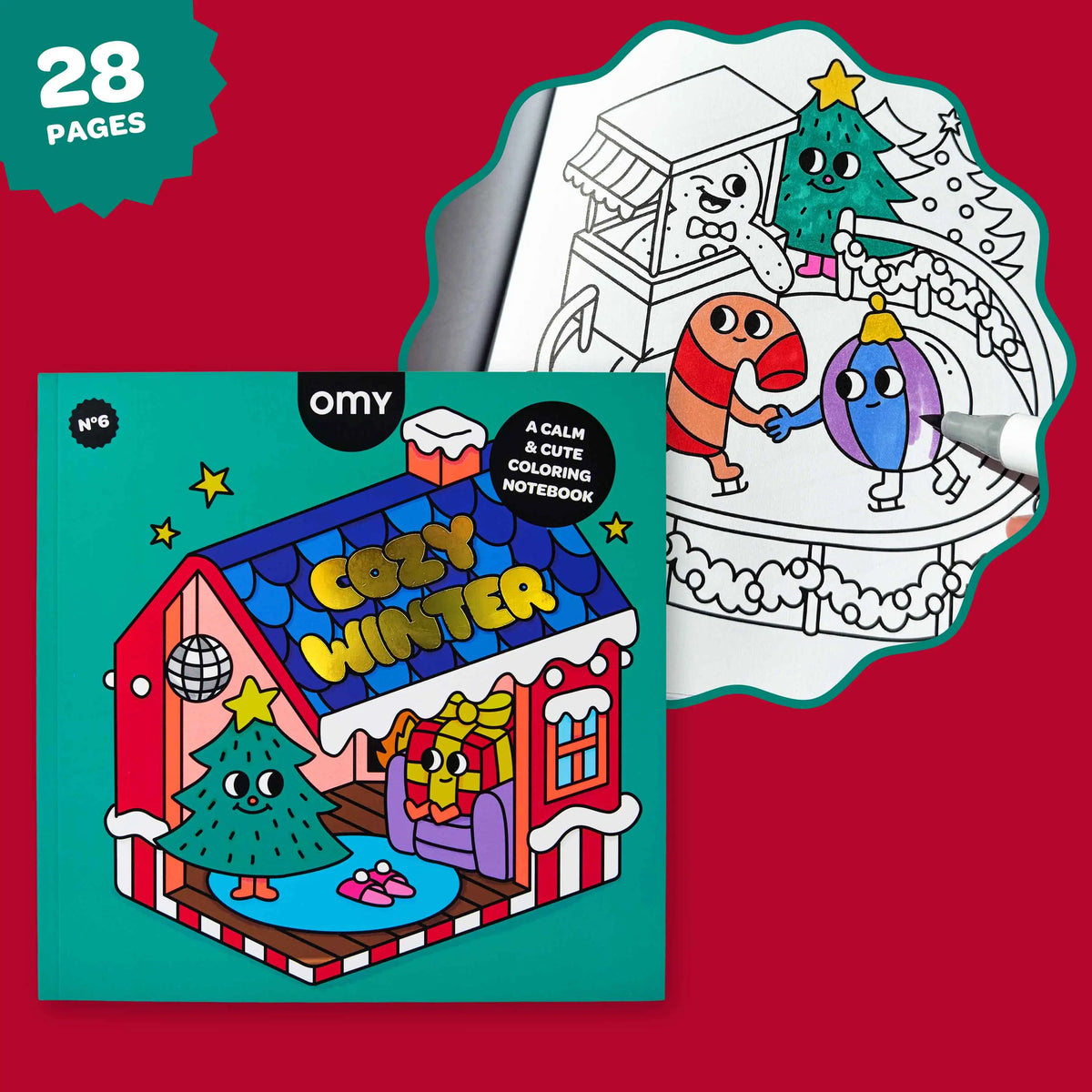 Cahier de coloriage - Cozy Art Noël - Apaisant