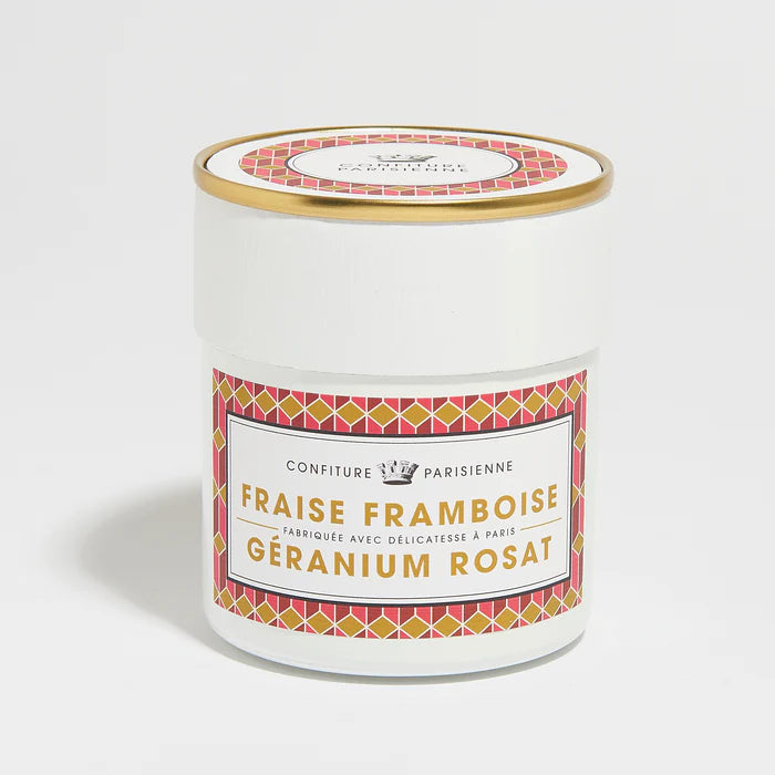 Confiture Fraise Framboise Géranium 250g