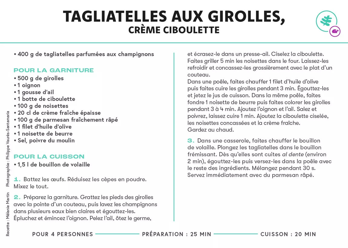 Coffret fiches recettes - Pâtes