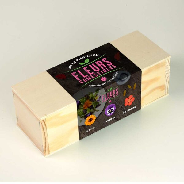 Kit d’Auto-culture Fleurs comestibles (souci, pensée et capucine)
