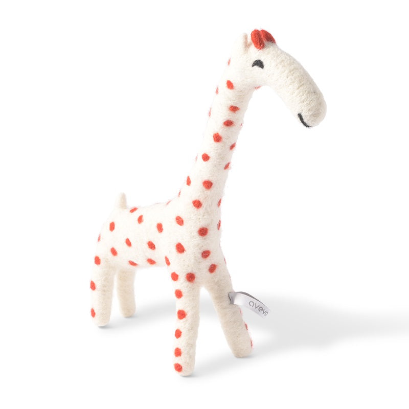 GIGI La Girafe en laine à poser - Blanche