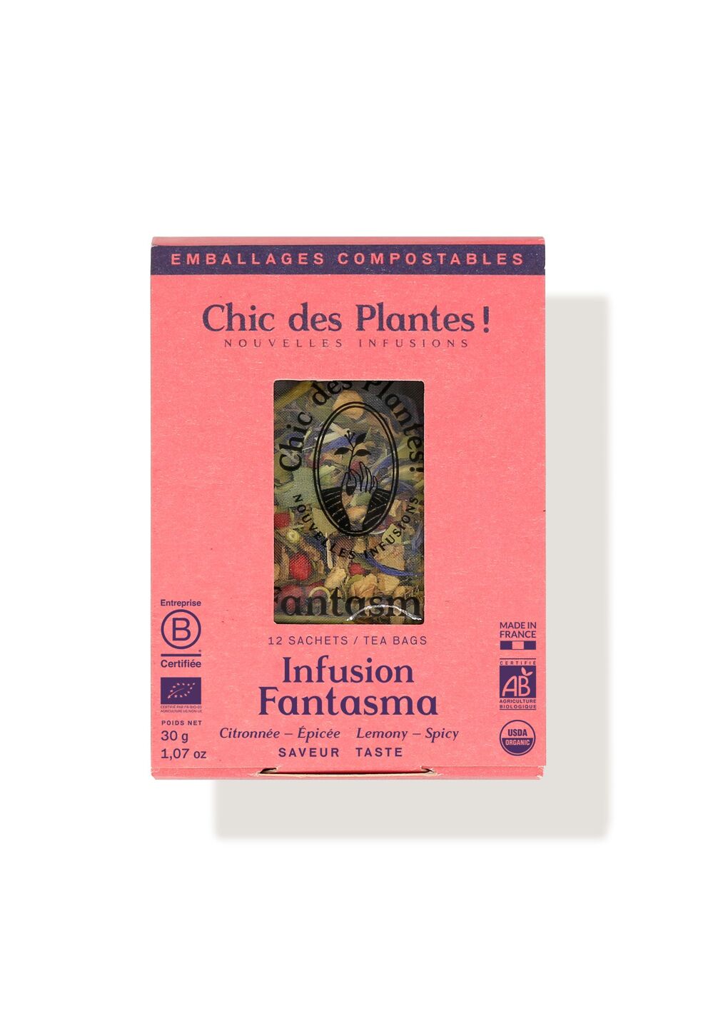 INFUSION BIO FANTASMA (BOÎTE 12 SACHETS) - GINGEMBRE, CITRON, CARDAMOME