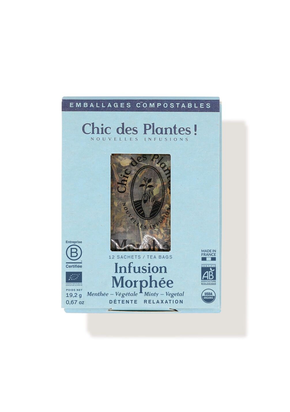 INFUSION BIO SOMMEIL RELAXATION MORPHEE  - TILLEUL MENTHE (BOÎTE 12 SACHETS)