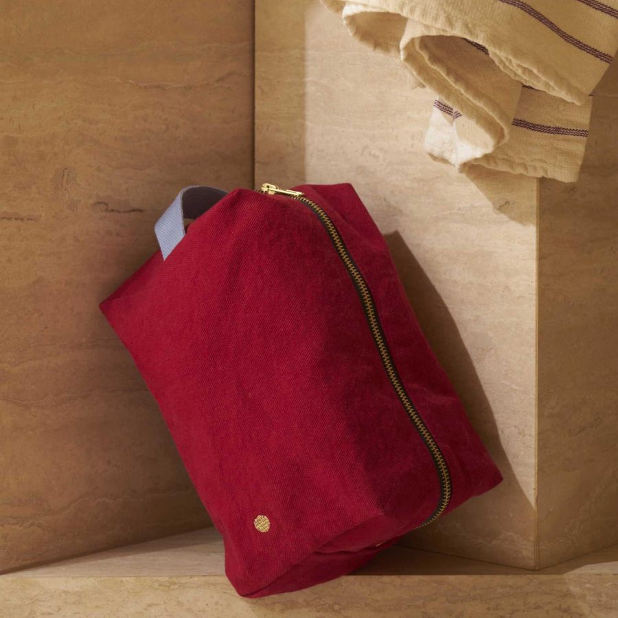 Trousse de toilette cube en coton - Cherry