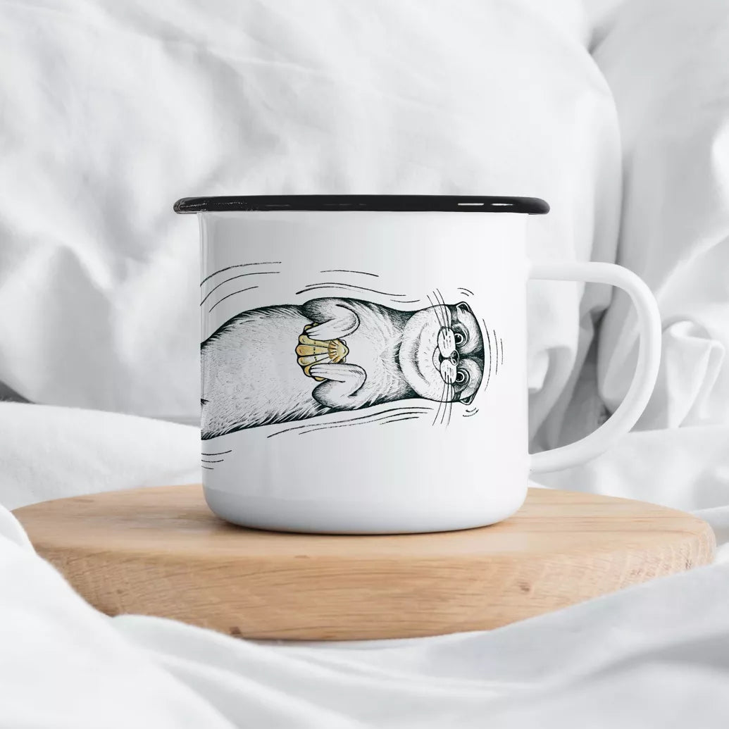 Mug émaillé - Loutre - 300ml