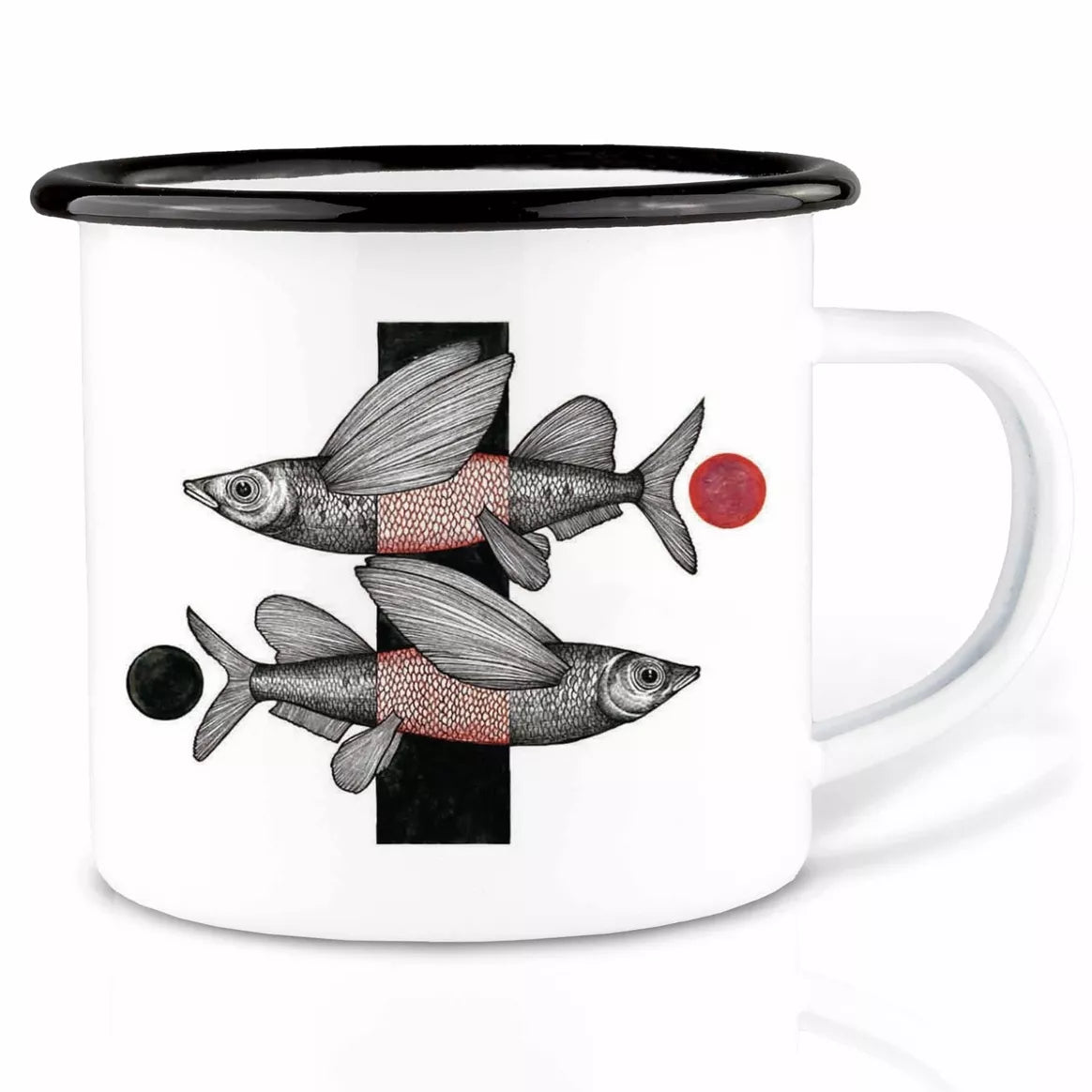 Mug émaillé - Poissons volants - 300ml