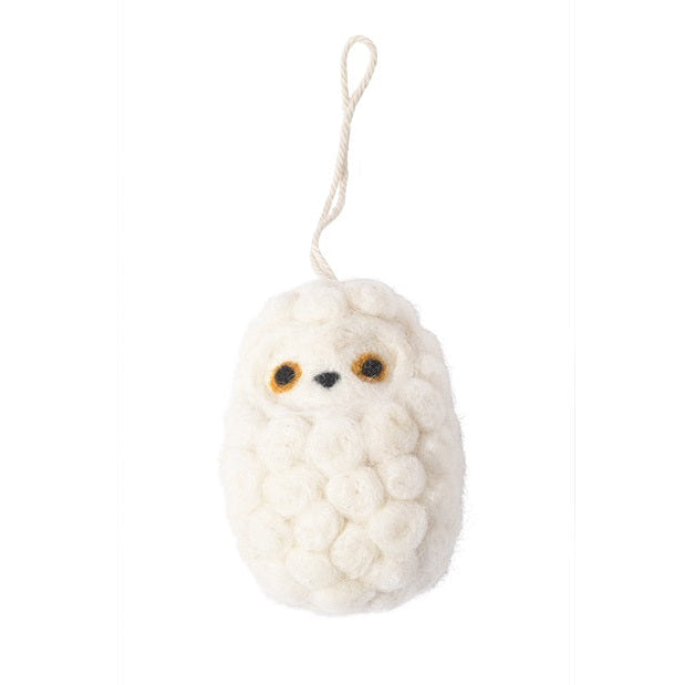 Suspension hibou en laine AVEVA – Blanc