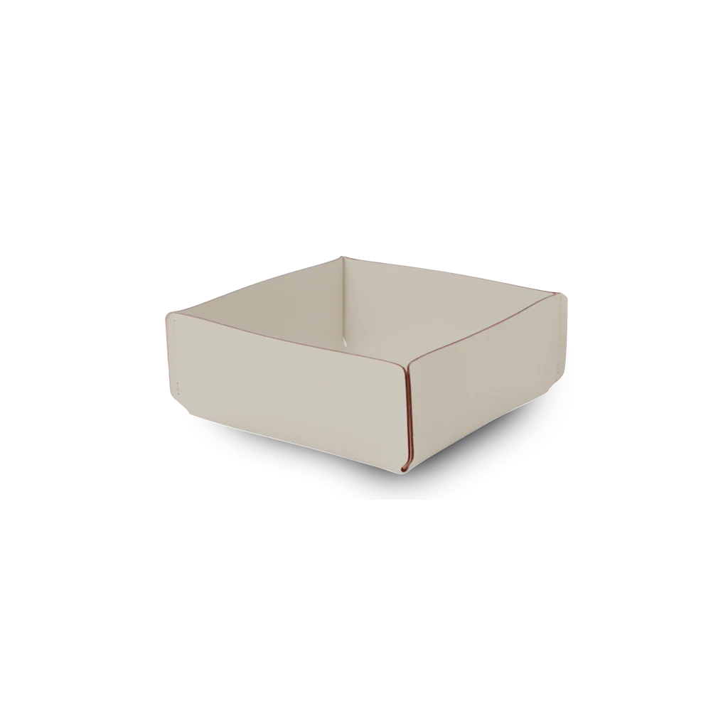 Petit Panier de Rangement recyclé 15 x 15 cm - Beige