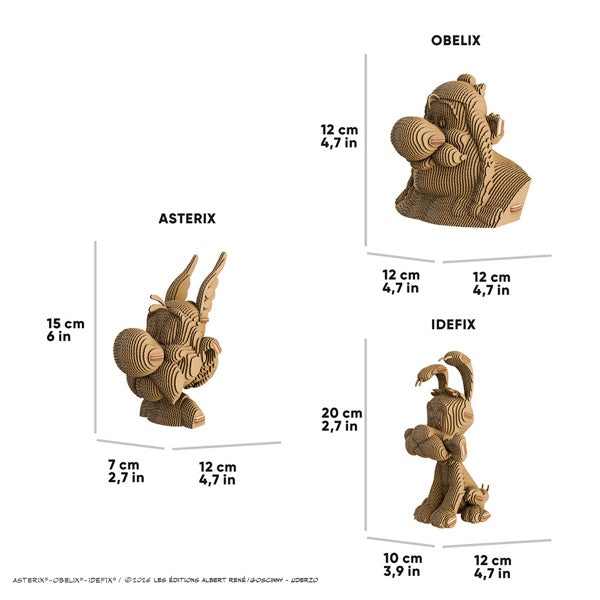 Puzzle 3D - Trio Asterix , Obelix et Idefix