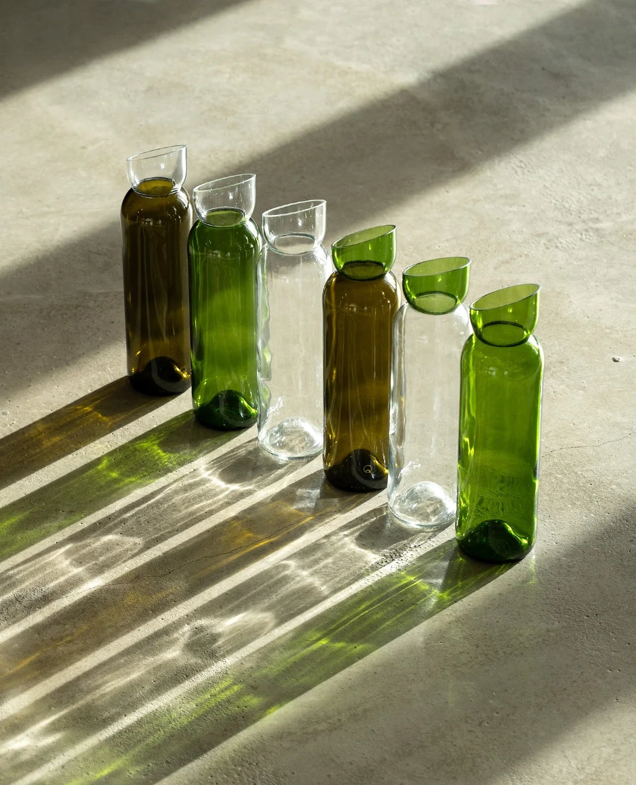 Carafe bicolore vert/transparent
